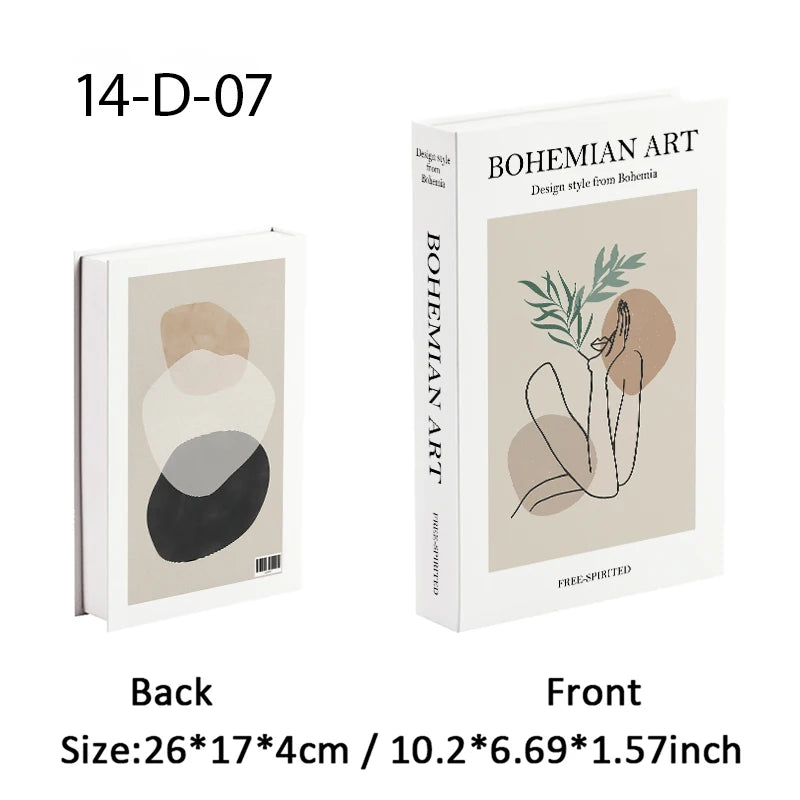 Boho Home Decor Fake Book Decorative