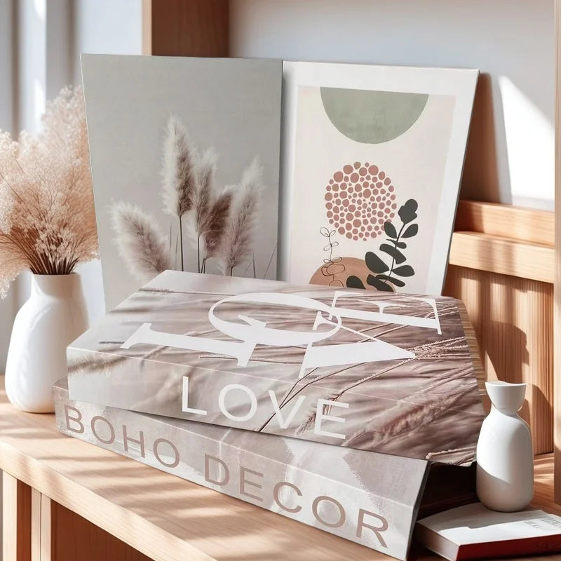 Boho Home Decor Fake Book Decorative