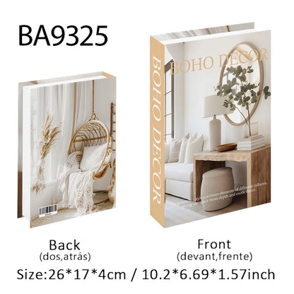 Boho Home Decor Fake Book Decorative