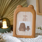 1Pc Cartoon Instagram Style Plastic Photo Frame, Desktop Ornament Can Be Hung on the Wall, Imitation Wood Grain Photo Frame