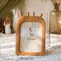 1Pc Cartoon Instagram Style Plastic Photo Frame, Desktop Ornament Can Be Hung on the Wall, Imitation Wood Grain Photo Frame