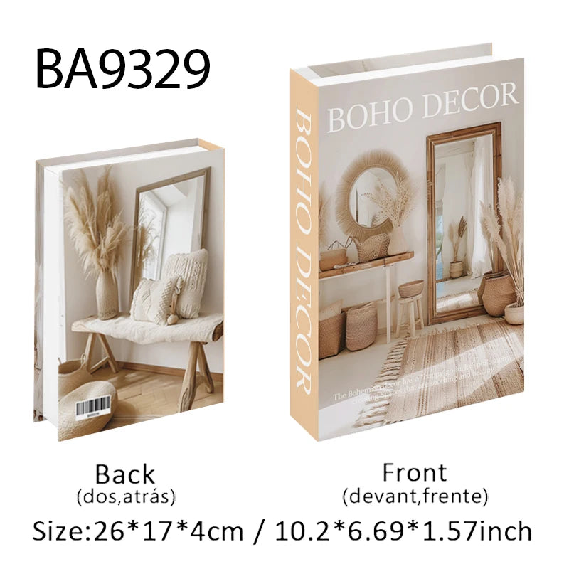 Boho Home Decor Fake Book Decorative