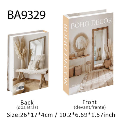 Boho Home Decor Fake Book Decorative