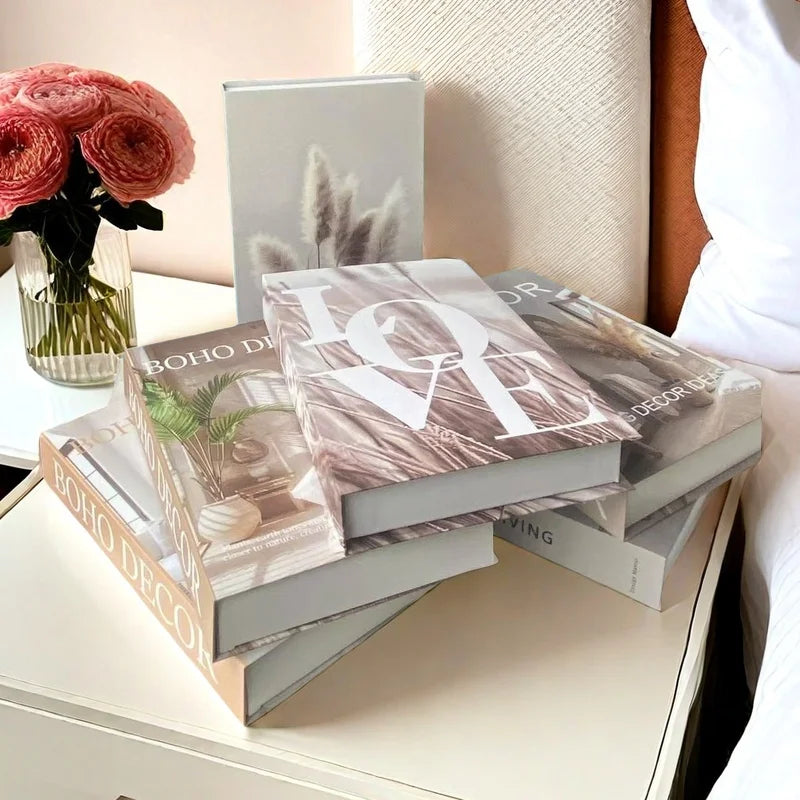 Boho Home Decor Fake Book Decorative