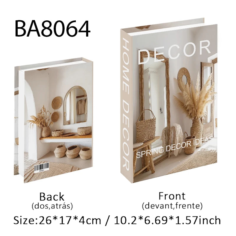 Boho Home Decor Fake Book Decorative