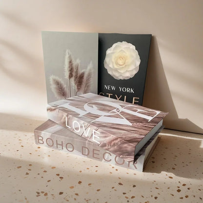 Boho Home Decor Fake Book Decorative