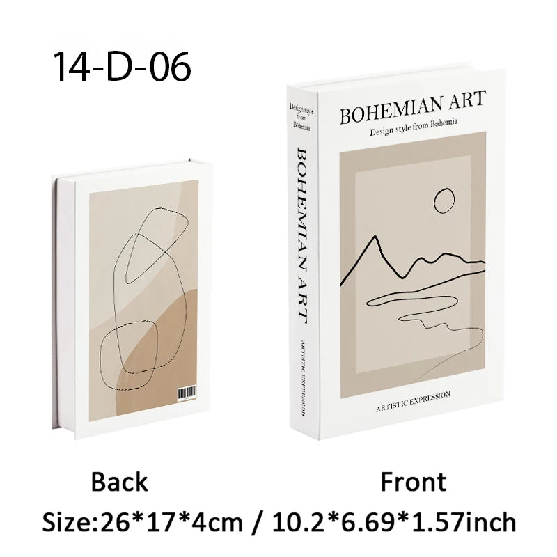 Boho Home Decor Fake Book Decorative